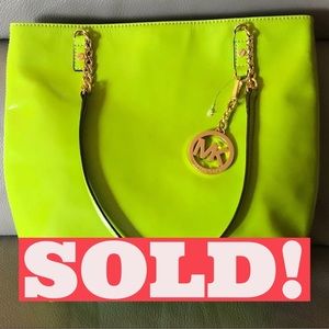Michael Kors Jet Set Chain Tote Bag Pear Green